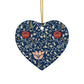 Ceramic Christmas Ornaments inspired by William Morris - Medway Collection - Double Sided Print: 1pc, 3pcs, 5pcs, 10pcs