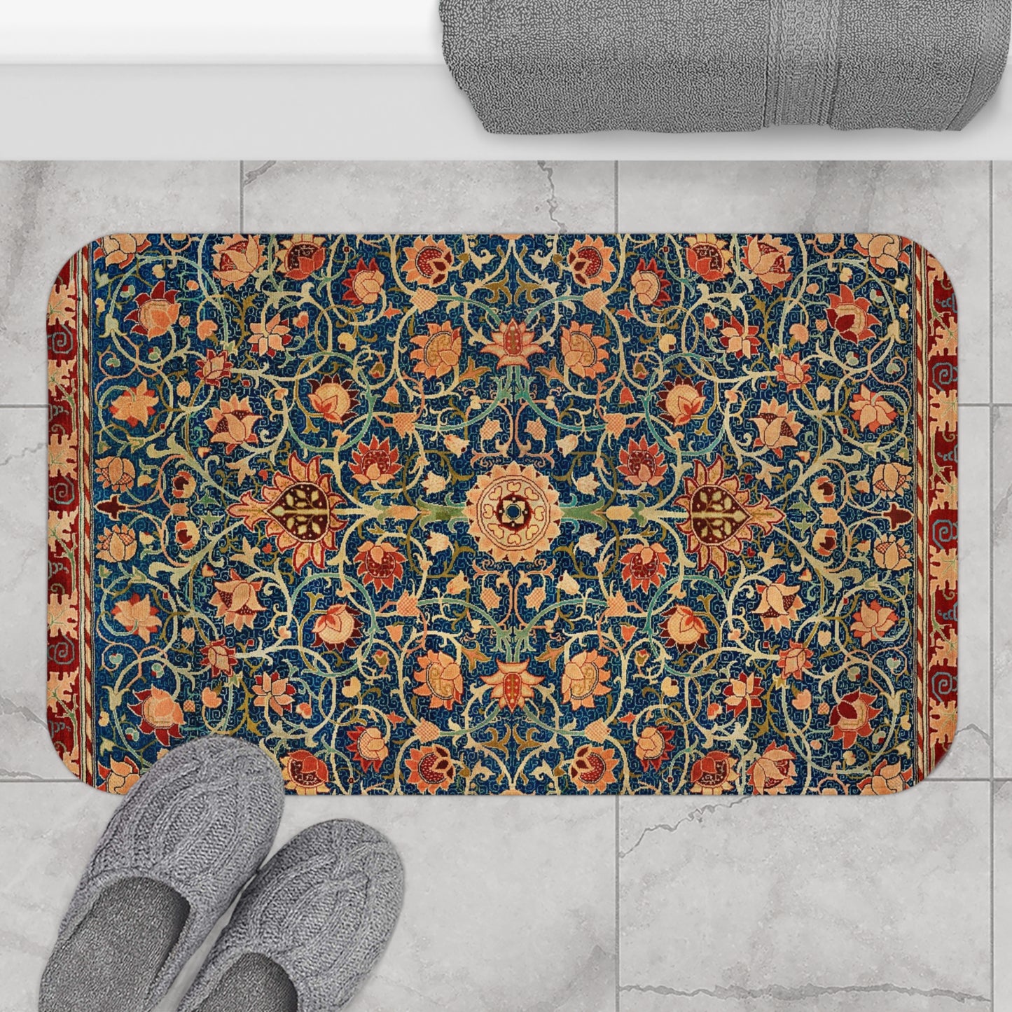 Microfibre Bath Mat inspired by William Morris - Holland Park Collection