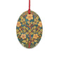 Wooden Christmas Ornaments inspired by William Morris - Rose Wreath Collection