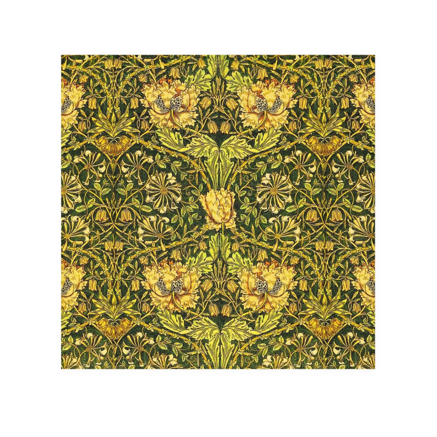 Washcloth inspired by William Morris - Honeysuckle & Tulip Collection (Gold)