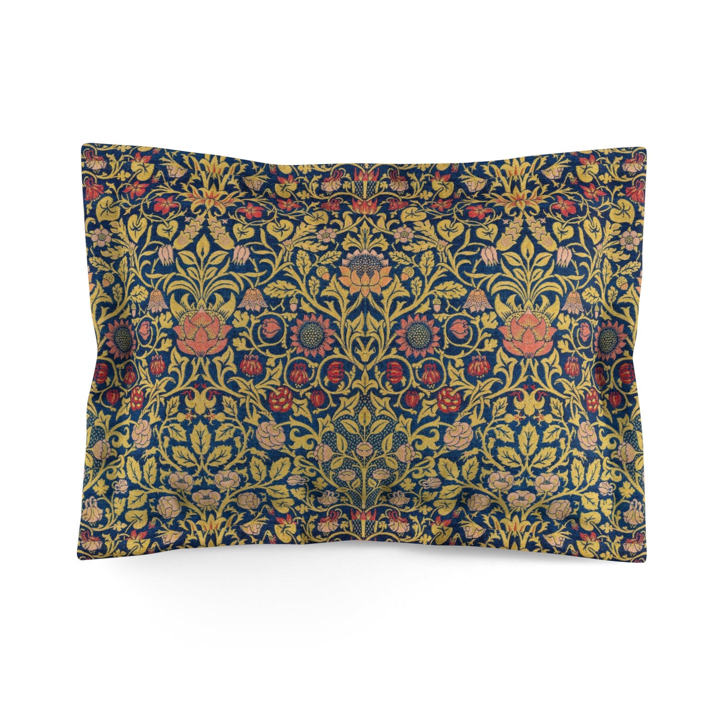 Pillow Sham inspired by William Morris - Violet and Columbine Collection (Yellow) x1