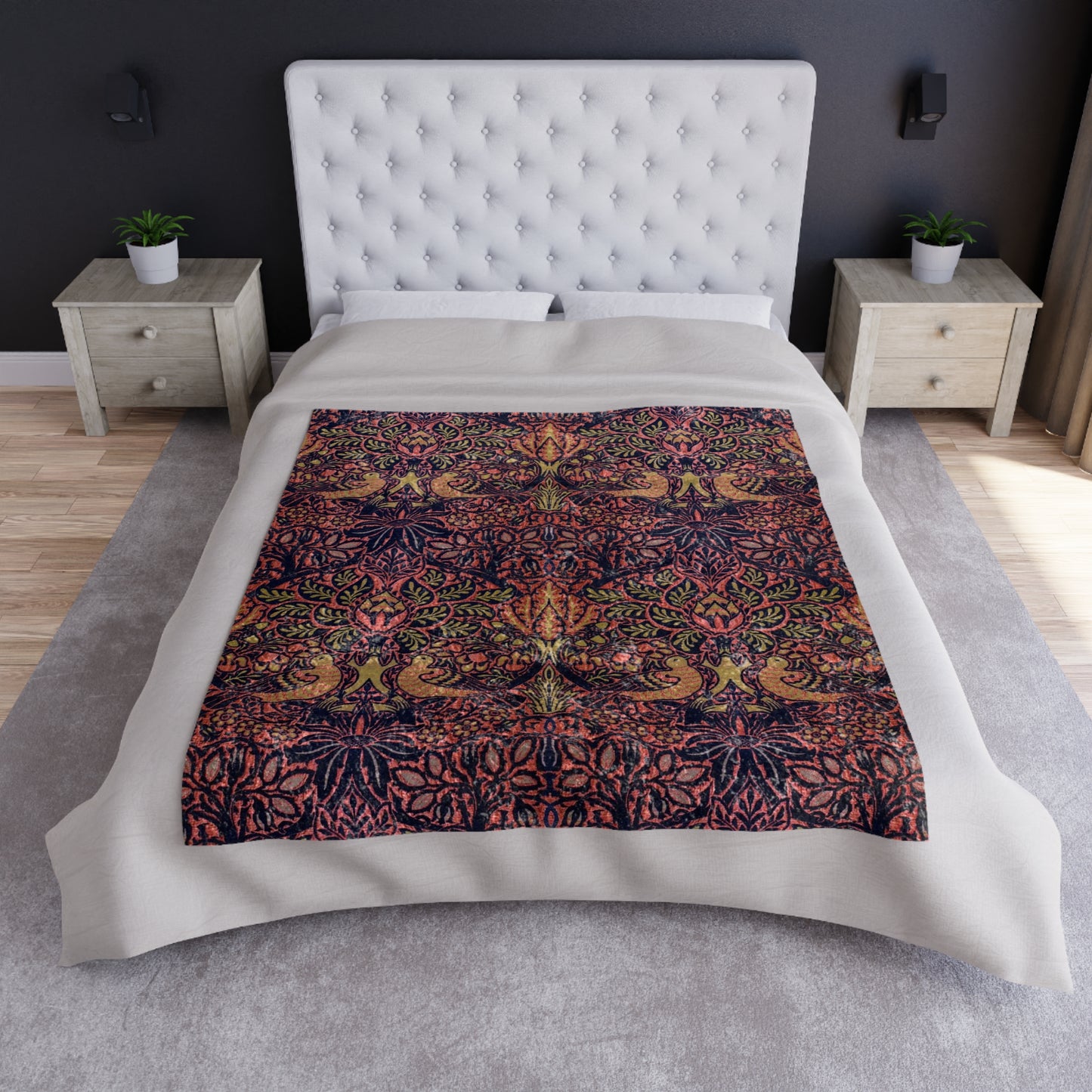 william-morris-co-lush-crushed-velvet-blanket-flower-and-birds-collection-5