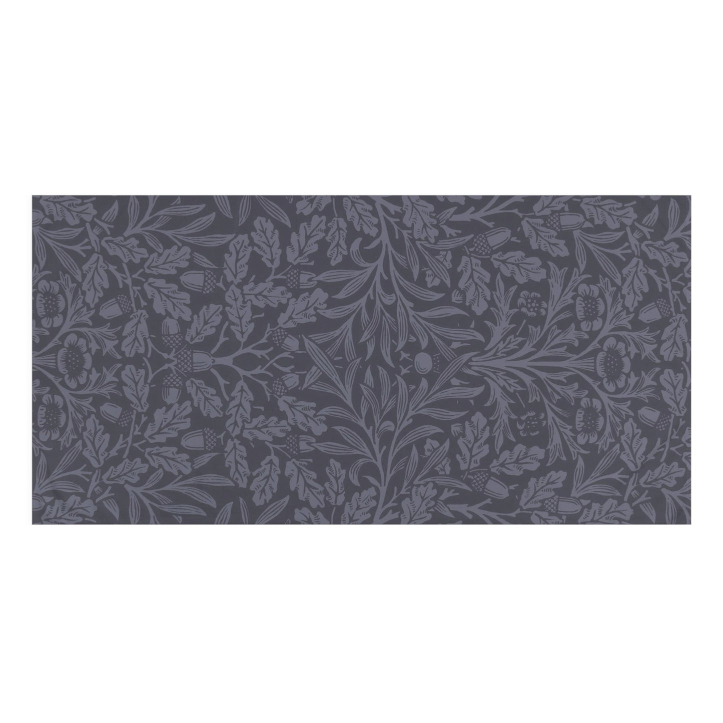 Mink Cotton Towel – Luxe Charcoal Botanical Jacquard Beach & Bath Towel
