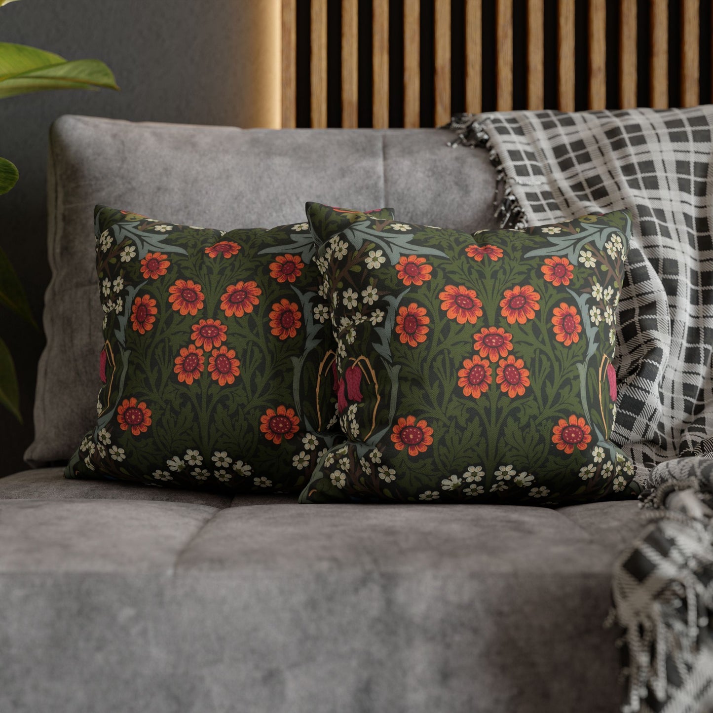 Cushion Cover inspired by William Morris - Blackthorn Collection