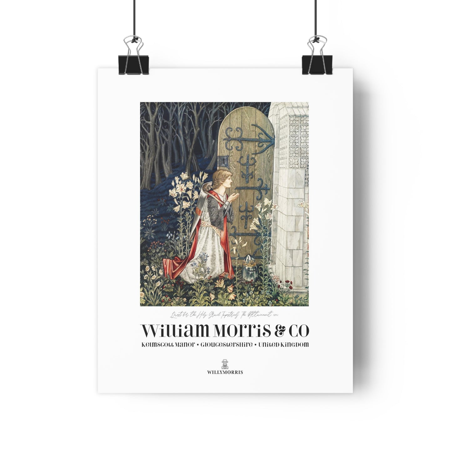 Giclée Art Print inspired by William Morris - Quest for the Holy Grail Collection (Door)