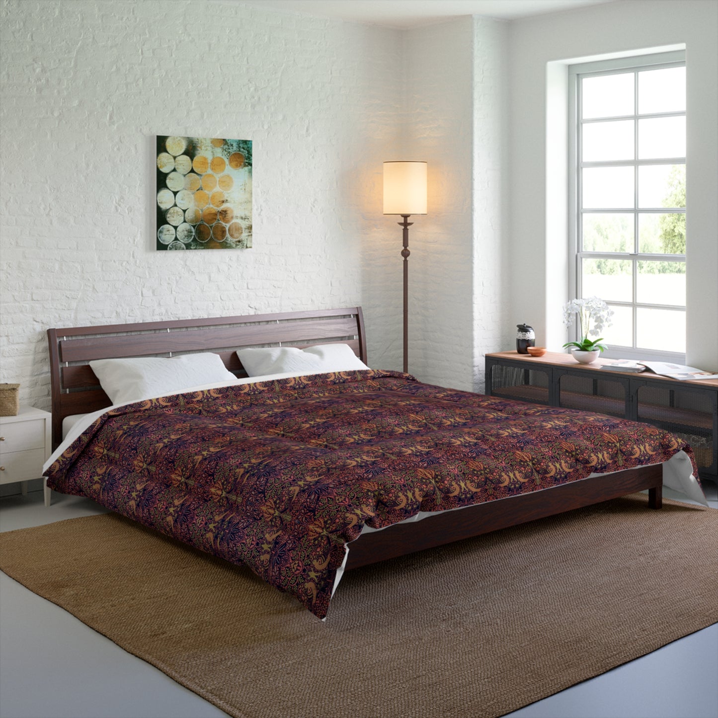 Comforter inspired by William Morris - Dove & Rose Collection