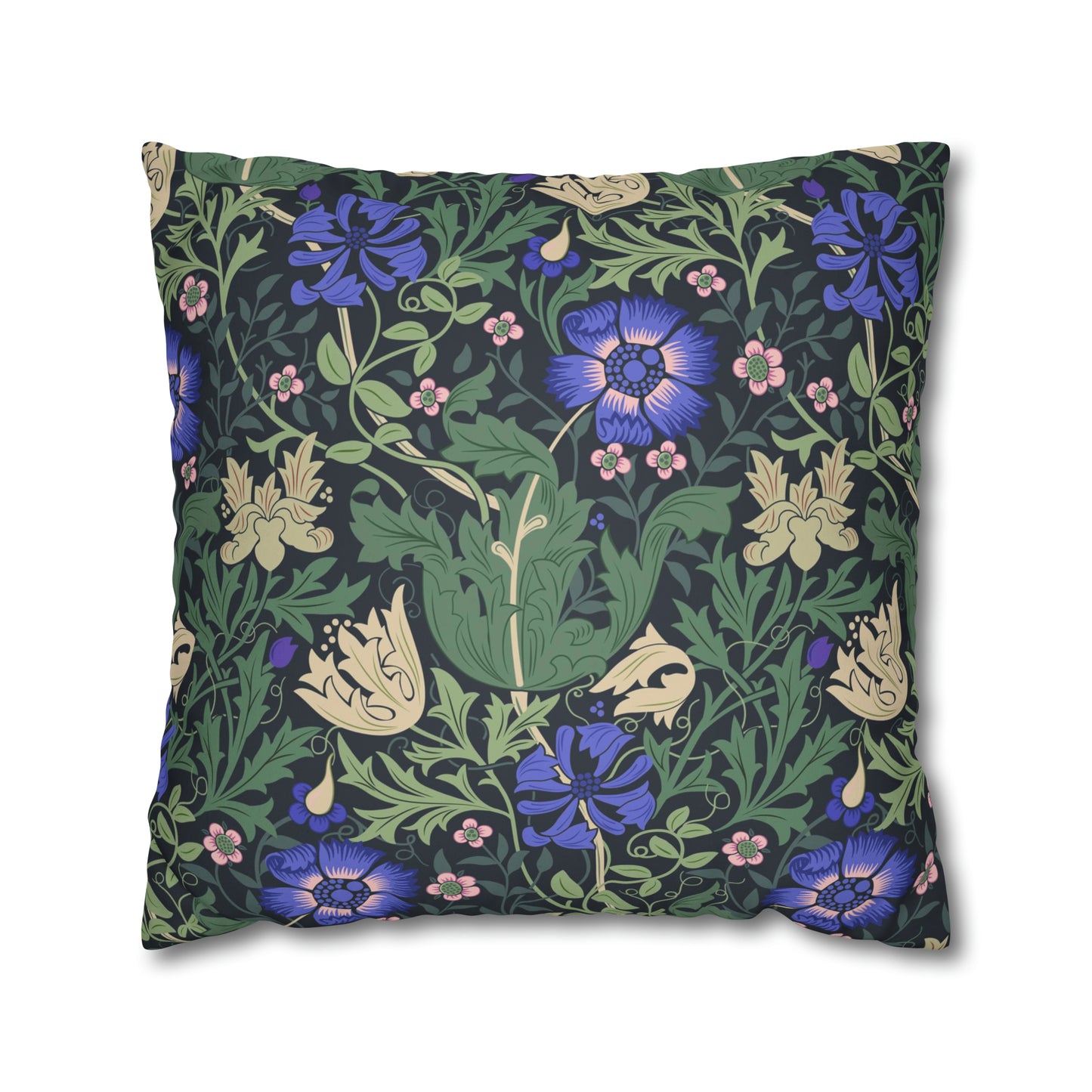 Faux Suede Cushion Cover inspired by William Morris - Compton Collection (Bluebell Cottage)