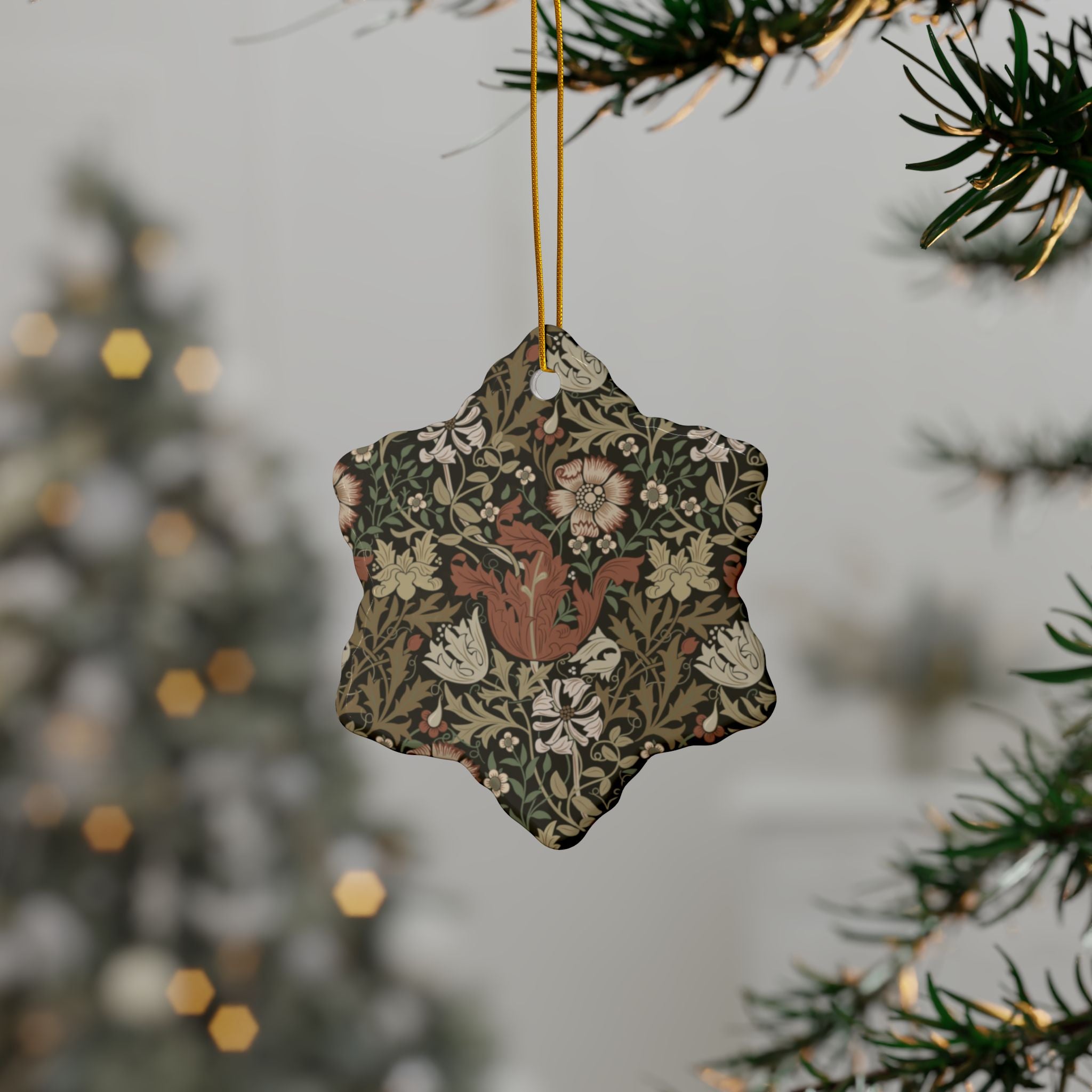 Ceramic Christmas Ornaments William Morris - Compton (Moor Cottage
