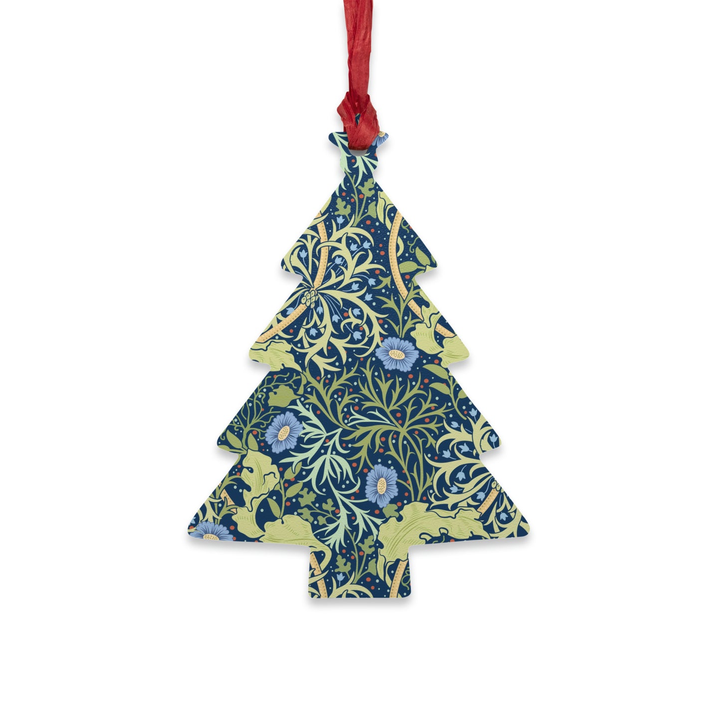 Wooden Christmas Ornaments inspired by William Morris -