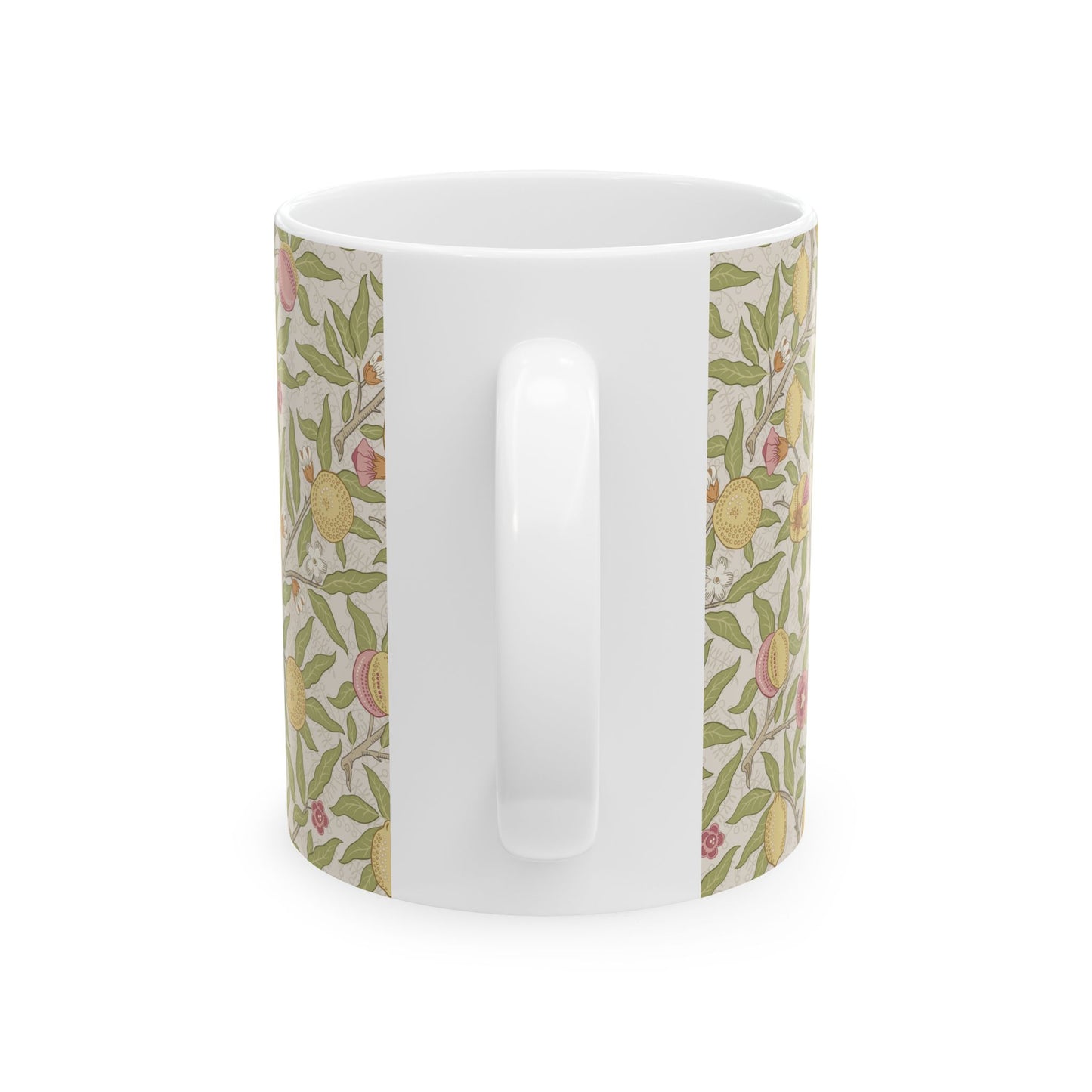 Ceramic Mug inspired by William Morris - Four Fruits Collection (Sand)