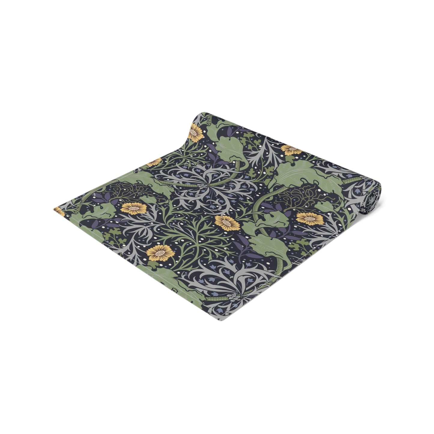 william-morris-co-table-runner-seaweed-collection-yellow-flower-7