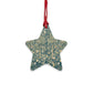 Wooden Christmas Ornaments inspired by William Morris - Melsetter Collection (Evergreen Teal)