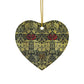Ceramic Christmas Ornaments inspired by William Morris - Tulip & Rose Collection - Double Sided Print: 1pc, 3pcs, 5pcs, 10pcs