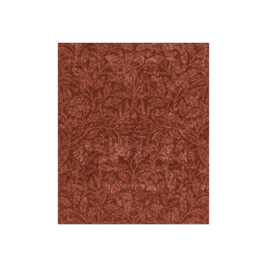 william-morris-co-lush-crushed-velvet-blanket-acorns-and-oak-leaves-collection-rust-2