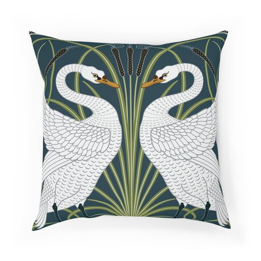 Cotton Drill Cushion inspired by William Morris -