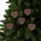 Ceramic Christmas Ornaments inspired by William Morris - Wandle Collection (Red) - Double Sided Print: 1pc, 3pcs, 5pcs, 10pcs