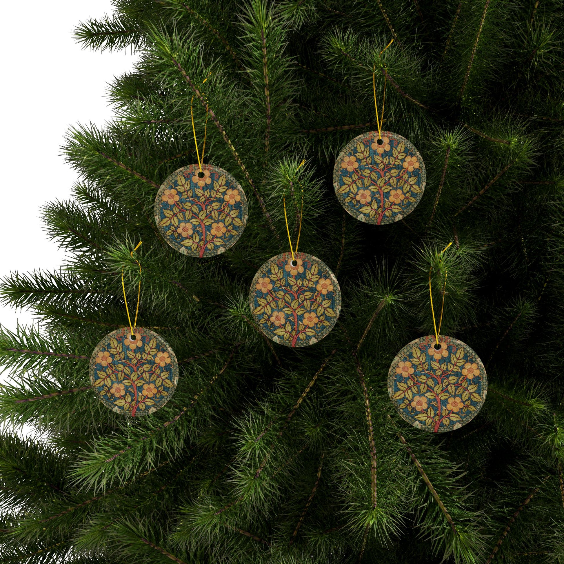 ceramic-christmas-ornaments-william-morris-rose-wreath-1-3-5-10-40