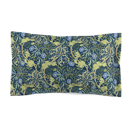william-morris-co-microfibre-pillow-sham-seaweed-collection-blue-flower-1
