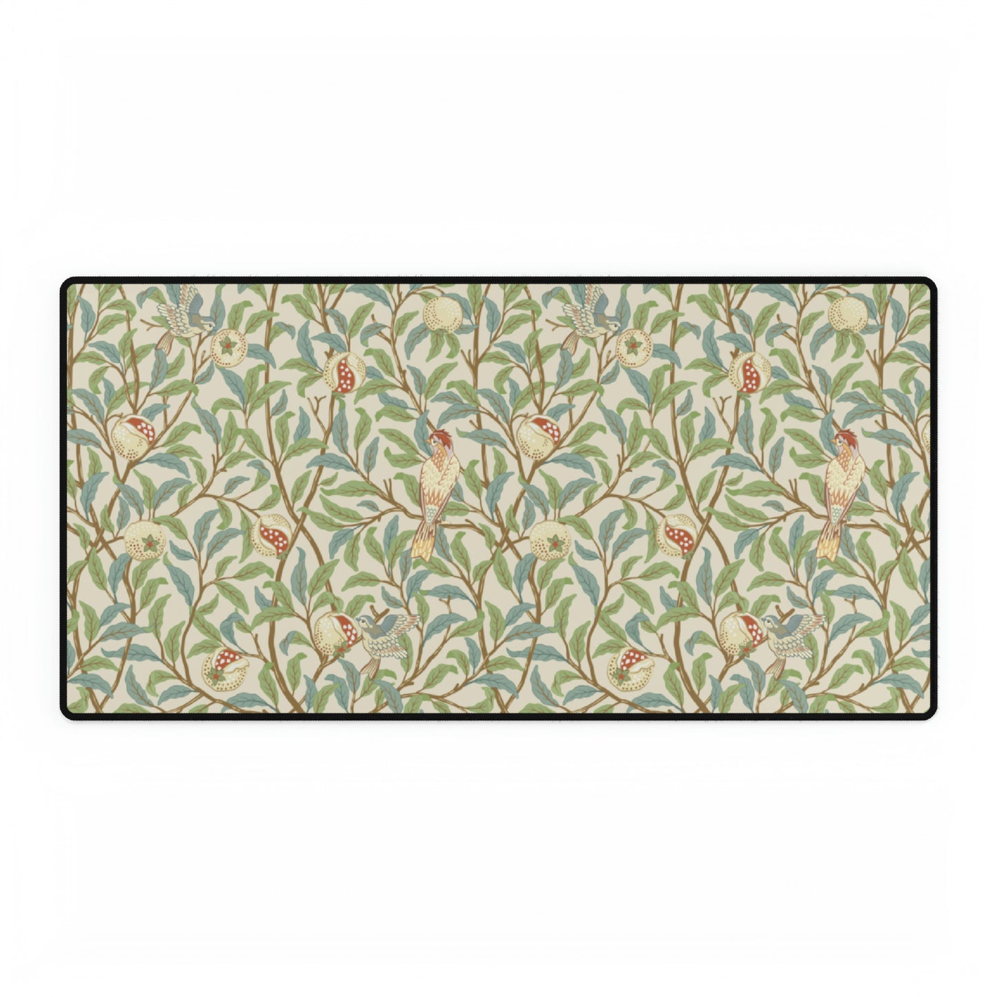 Desk Mat inspired by William Morris - Bird and Pomegranate Collection (Parchment)