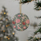 Ceramic Christmas Ornaments inspired by William Morris - Cray Collection - Double Sided Print: 1pc, 3pcs, 5pcs, 10pcs