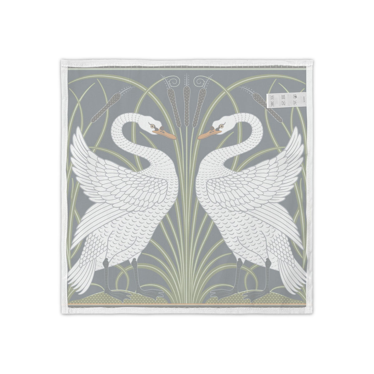 Swan Pair Decorative Napkins – Art Nouveau Cocktail Napkin Set (4)