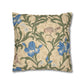 Faux Suede Cushion Cover inspired by William Morris - Blue Iris Collection