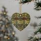 Ceramic Christmas Ornaments inspired by William Morris - Tulip & Rose Collection - Double Sided Print: 1pc, 3pcs, 5pcs, 10pcs