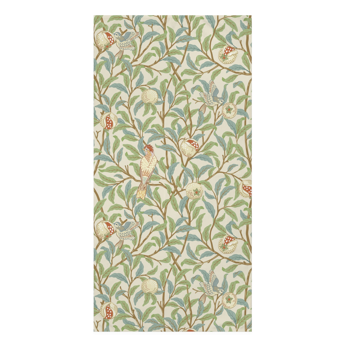 Bath Towel inspired by William Morris - Bird & Pomegranate Collection (Parchment)