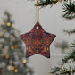 Ceramic Christmas Ornaments inspired by William Morris - Dove & Rose Collection - Double Sided Print: 1pc, 3pcs, 5pcs, 10pcs