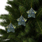 Ceramic Christmas Ornaments inspired by William Morris - Seaweed Collection (Blue Flower) - Double Sided Print: 1pc, 3pcs, 5pcs, 10pcs