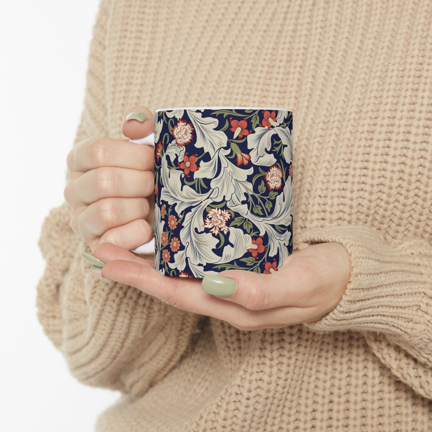 Ceramic Mug inspired by William Morris - Leicester Collection (Royal)