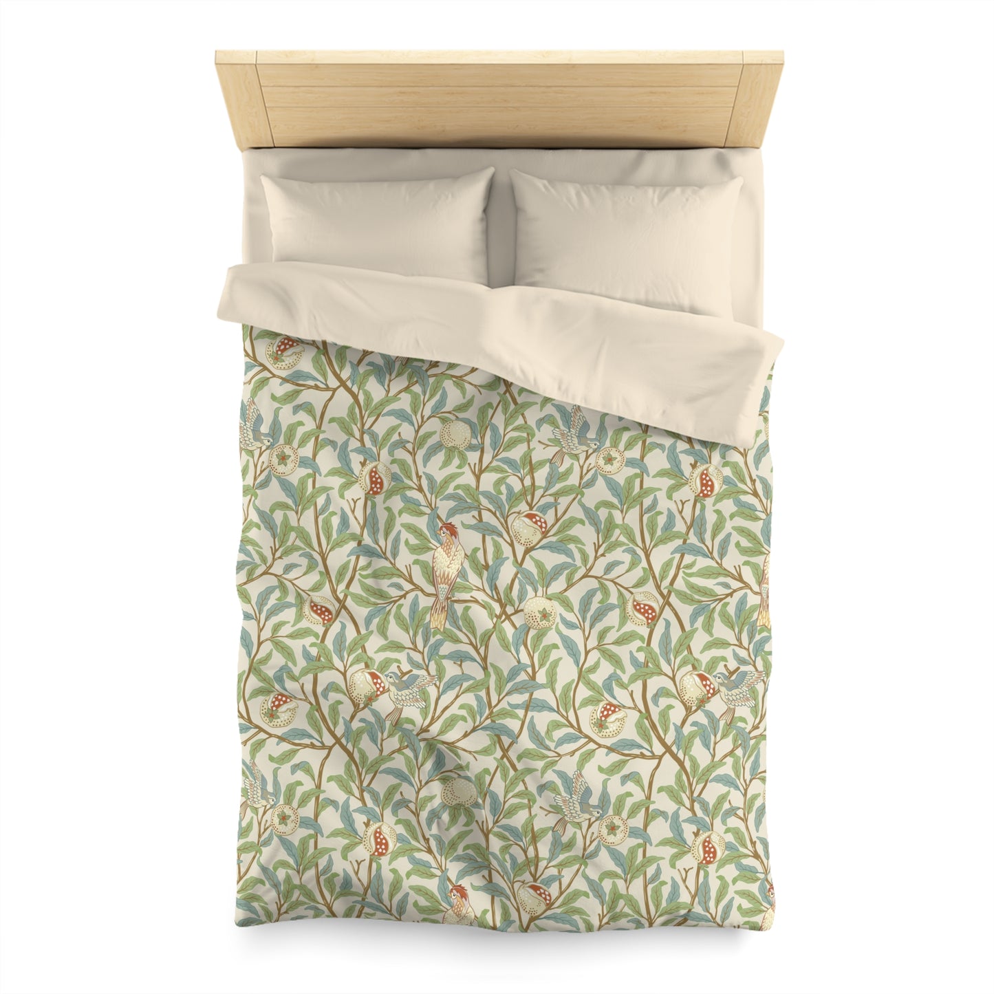 Duvet Cover inspired by William Morris - Bird and Pomegranate Collection (Parchment)