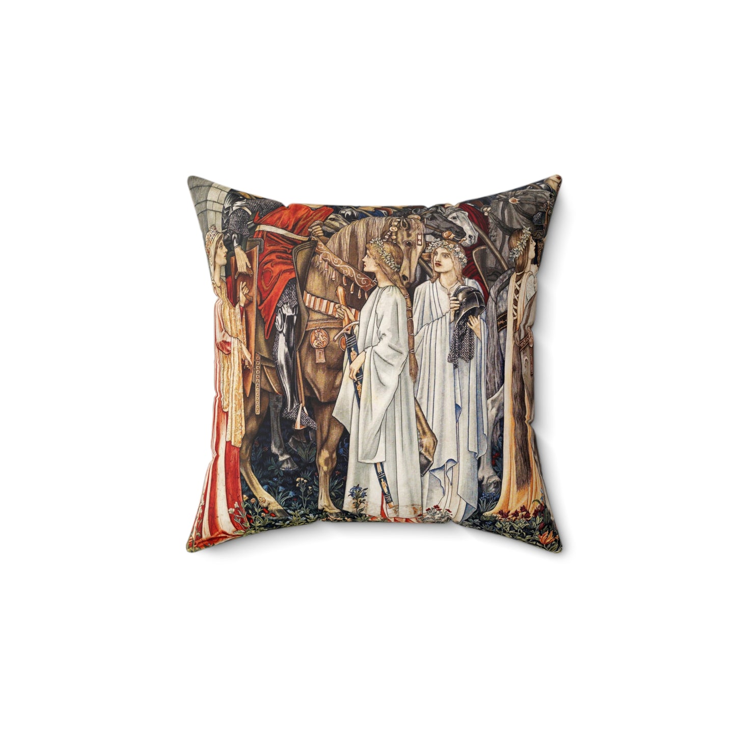 Faux Suede Cushion inspired by William Morris -