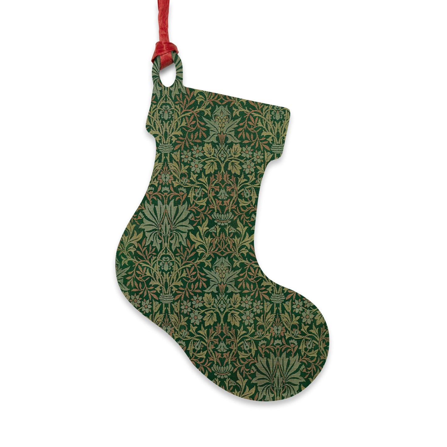 Wooden Christmas Ornaments inspired by William Morris - Flower Garden Collection