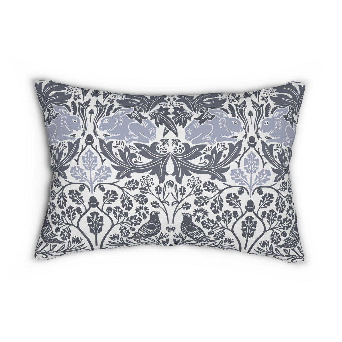 Lumbar Cushion inspired by William Morris - Brer Rabbit Collection (Grey)