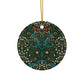 Ceramic Christmas Ornaments inspired by William Morris - Tulip Collection - Double Sided Print: 1pc, 3pcs, 5pcs, 10pcs