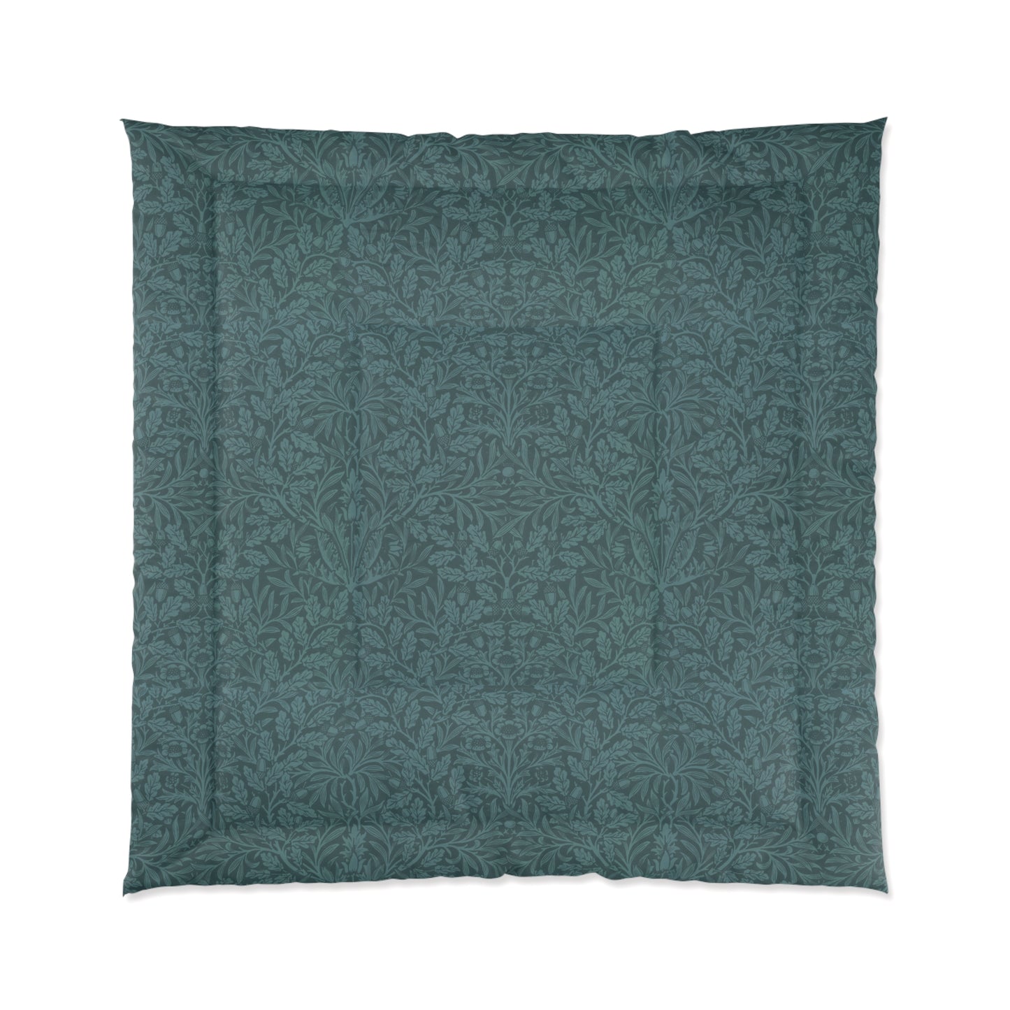 Comforter inspired by William Morris - Acorns & Oak Leaves Collection (Teal)