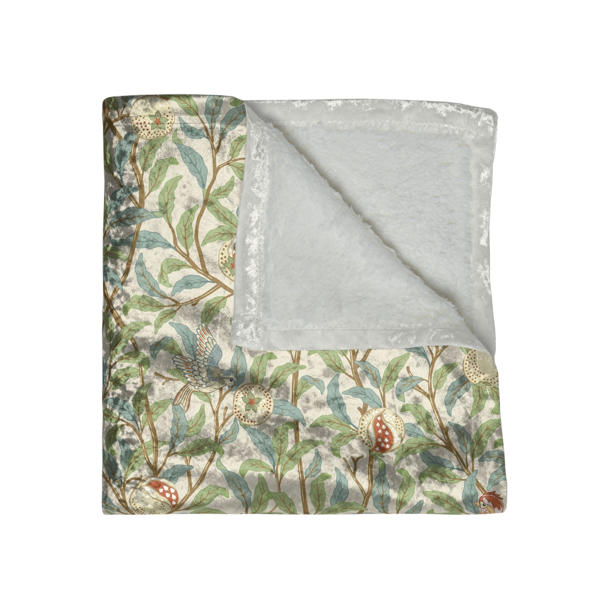 william-morris-co-lush-crushed-velvet-blanket-bird-pomegranate-collection-parchment-4