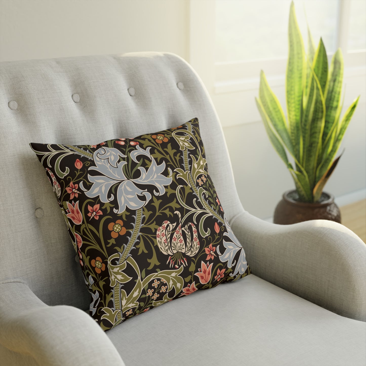 william-morris-co-cotton-drill-cushion-and-cover-golden-lily-collection-midnight-7