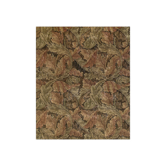 william-morris-co-lush-crushed-velvet-blanket-acanthus-collection-brown-2