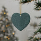 Ceramic Christmas Ornaments inspired by William Morris - Acorn & Oak Leaves (Teal) Collection - Double Sided Print: 1pc, 3pcs, 5pcs, 10pcs