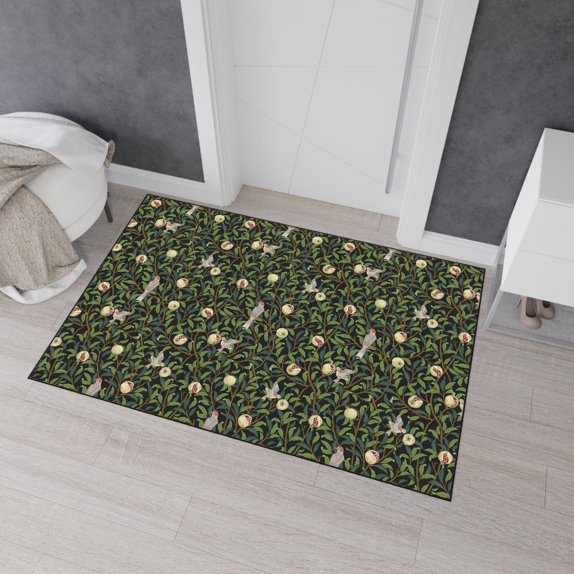 william-morris-co-heavy-duty-floor-mat-bird-and-pomegranate-collection-onyx-9