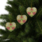 Ceramic Christmas Ornaments inspired by William Morris - Honeysuckle Collection (Summer) - Double Sided Print: 1pc, 3pcs, 5pcs, 10pcs