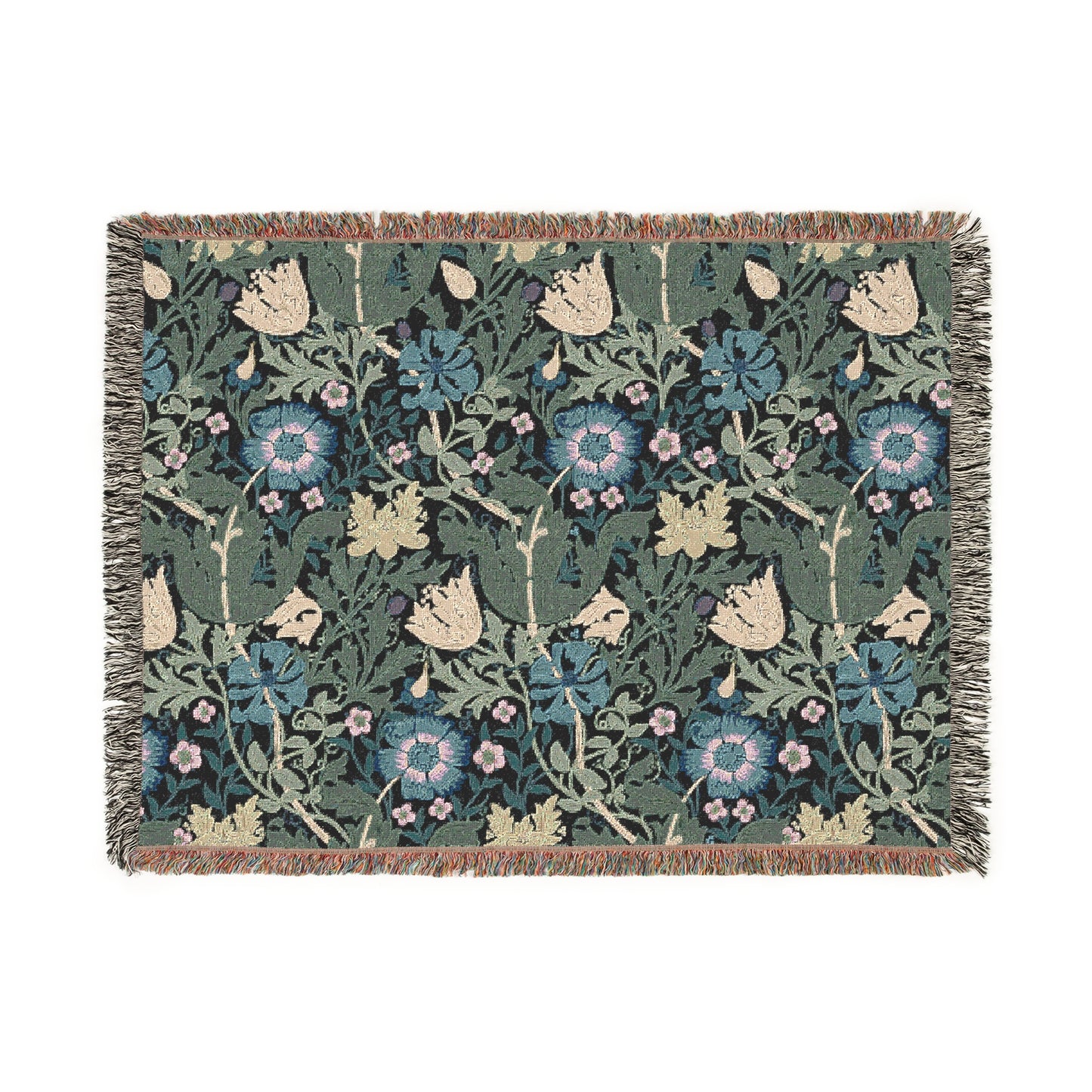 woven-cotton-blanket-william-morris-compton-bluebell-cottage-4