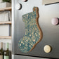 Wooden Christmas Ornaments inspired by William Morris - Melsetter Collection (Evergreen Teal)