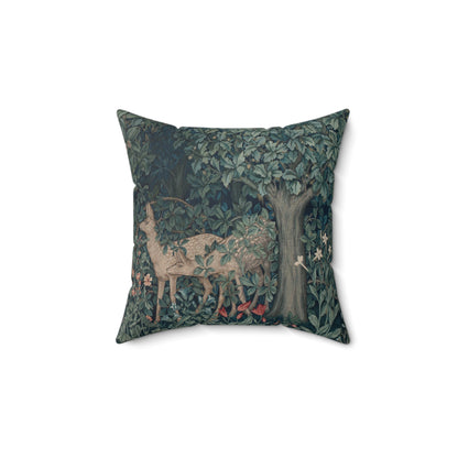 Faux Suede Cushion inspired by William Morris - Greenery Collection (Dear)