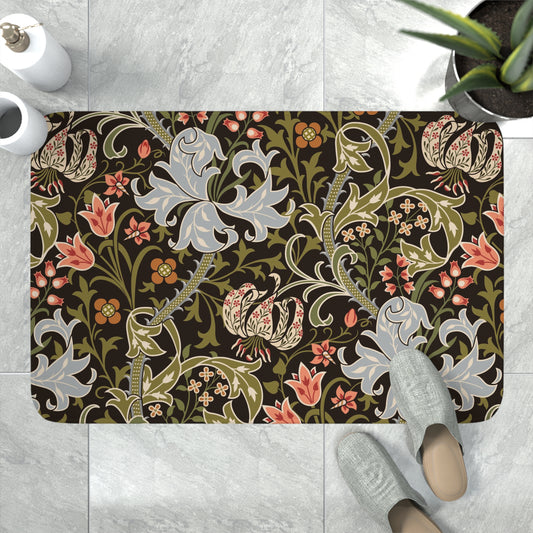william-morris-co-memory-foam-bath-mat-golden-lily-collection-midnight-1