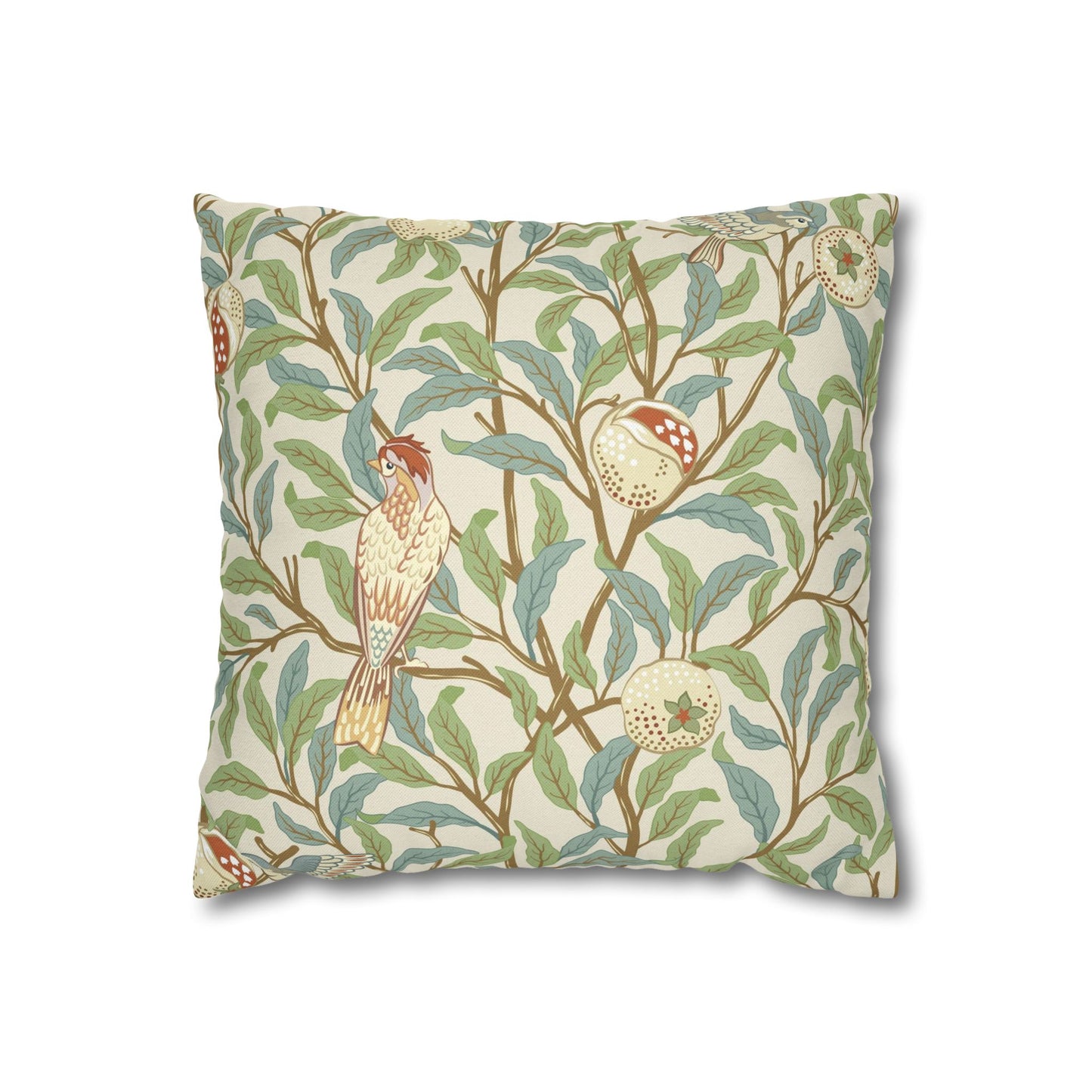 Cushion Cover inspired by William Morris - Bird and Pomegranate Collection (Parchment)