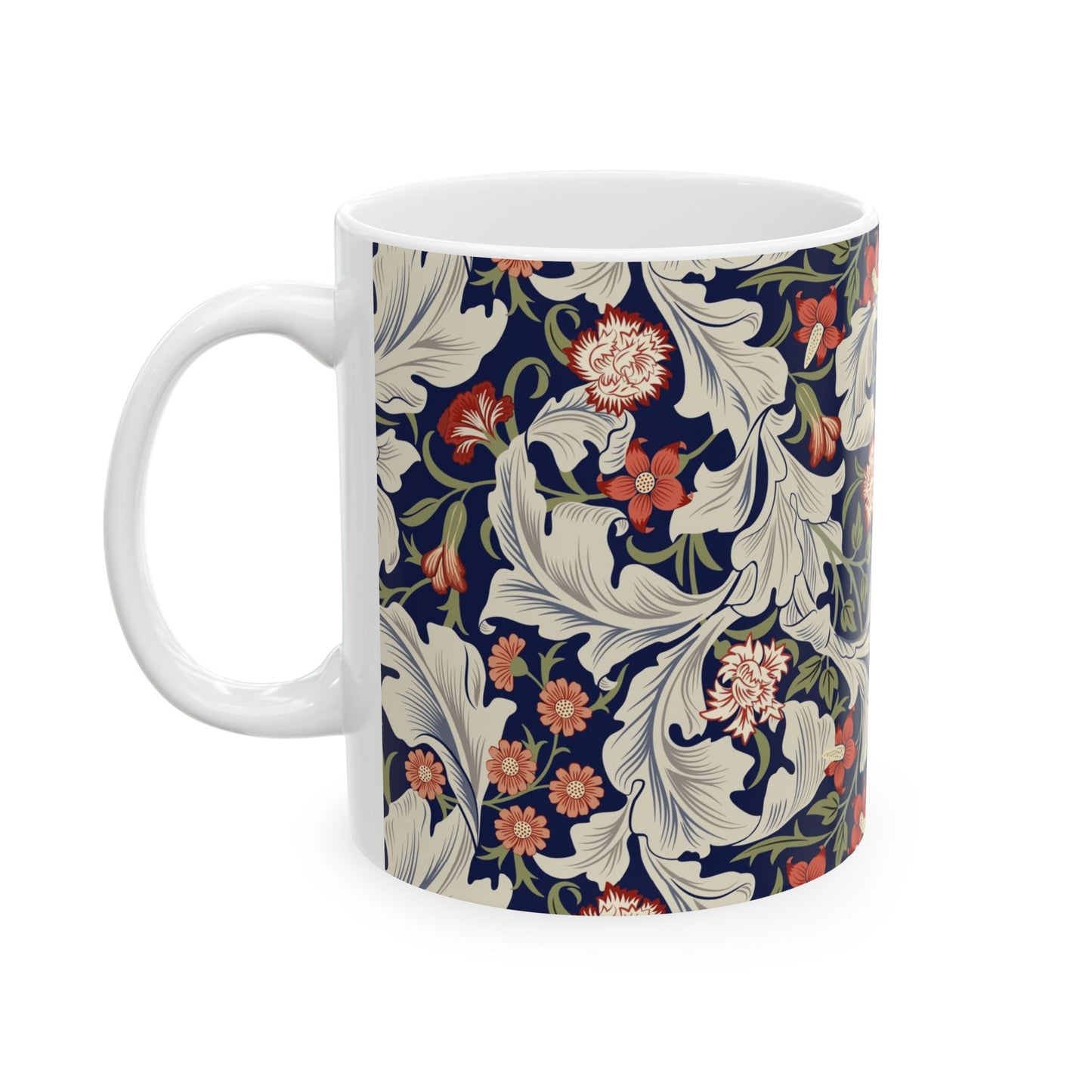 Ceramic Mug inspired by William Morris - Leicester Collection (Royal)