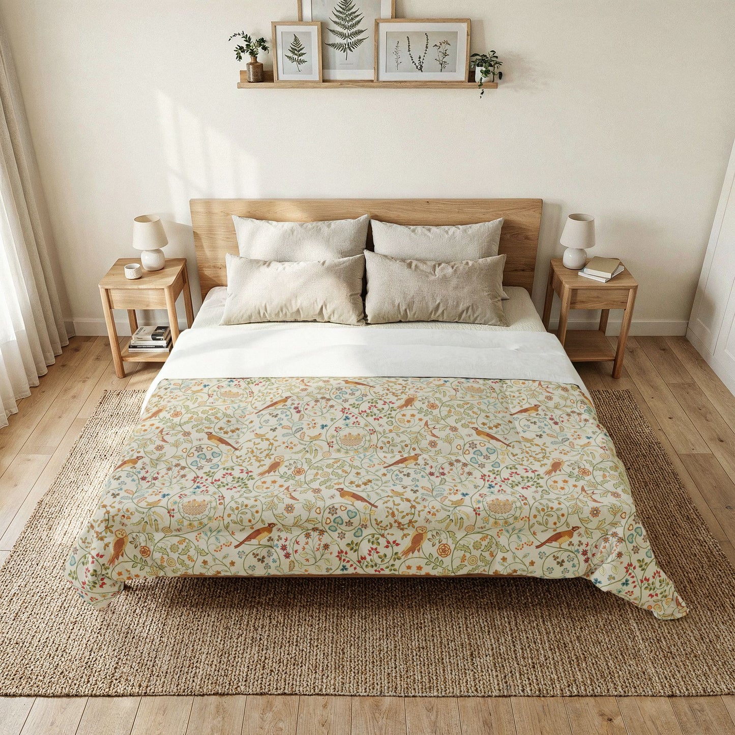 Cotton Comforter inspired by William Morris - Newill Collection (Day)